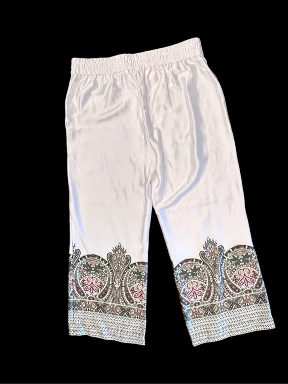 LPLA Liverpool LA Cream Olive Paisley Tank Top Crop Pants Set NWT Large - Picture 12 of 15